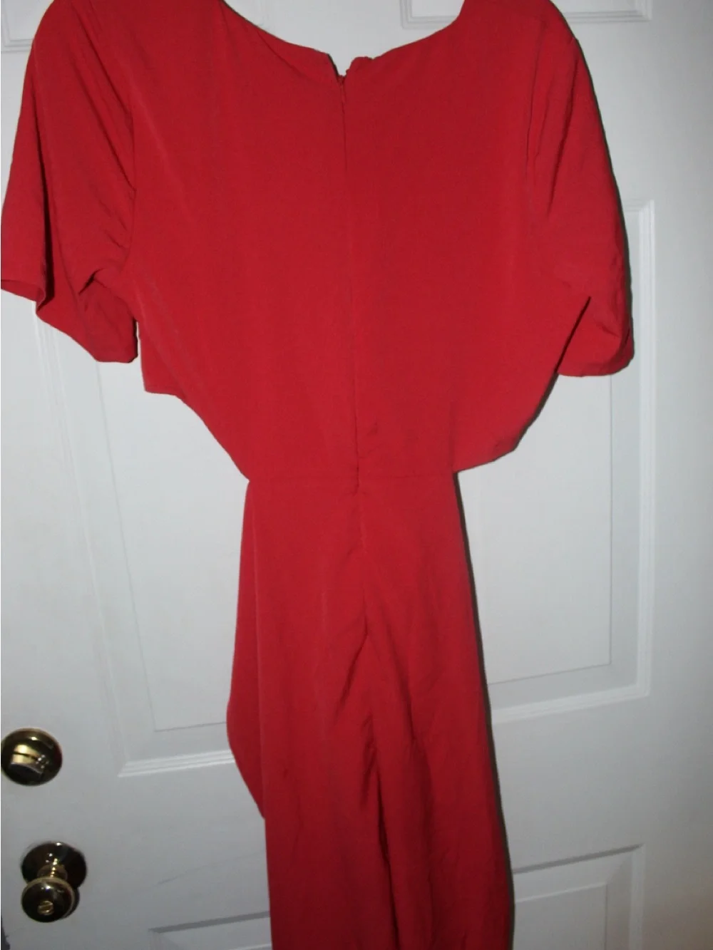 Abercrombie & Fitch Red Twist-Front Midi Dress